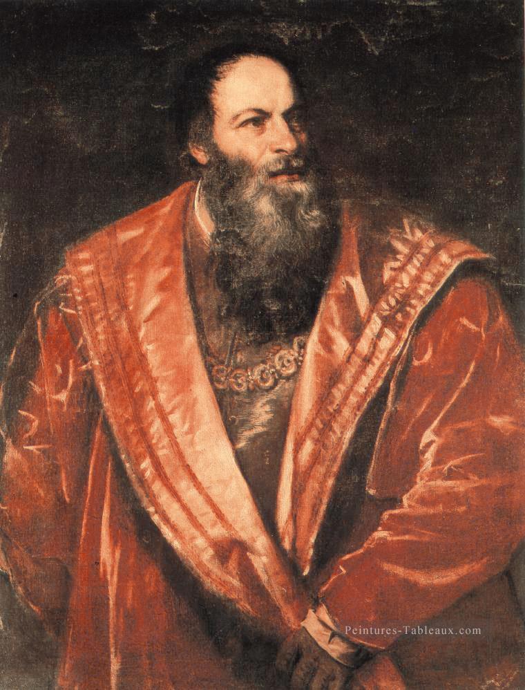 Portrait de Pietro Aretino Tiziano Titian Peintures à l'huile